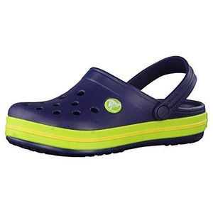 Crocs Crocband Clog Kids uniseks-kind Klompen, Navy Volt Green, 19/20 EU