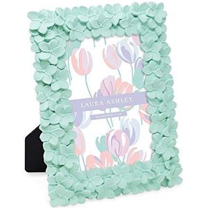 Laura Ashley 2 x 3 wit W/goud sierlijke getextureerde handgemaakte hars fotolijst met ezel, voor tafelblad en wandweergave, decoratief bloemenontwerp woondecoratie, kunst en meer (2 x 3, wit W/goud