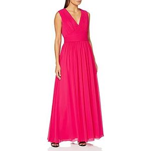 Gina Bacconi Chiffon maxi-jurk voor dames, Fuchsia, 40 NL