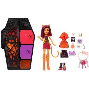 Monster High Pop en Modeset, Toralei Stripe Pop, Skulltimate Secrets: Neon Gruwelen, verkleedkluis met meer dan 19 verrassingen, HNF80