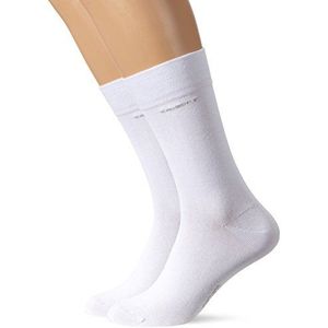 Camano Unisex 3642 sokken, wit (White 0001), 47/50 (2 stuks), wit (white 0001), 47/50 EU
