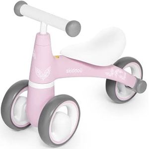 skiddoü Loopfiets voor kinderen, Berit, fiets zonder pedalen, leren fietsen, drie 6 EVA-wielen, antislip handvat, comfortabele pasvorm, lichte constructie, roze, 2 kg