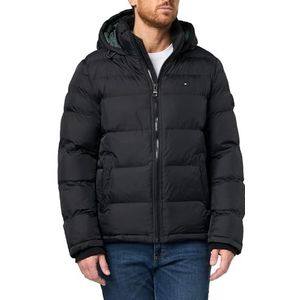 Tommy Hilfiger Pufferjas met capuchon voor heren, Zwart, XXL