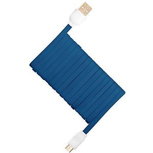 Arkas MBFL-30 blauwe kabel Micro USB 2.0 overdrachtsbandbreedte tot 480 MB/s 3 m wit