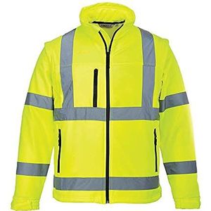 Portwest S428 Hi-Vis Softshell Jack (3L), Geel, Grootte XS
