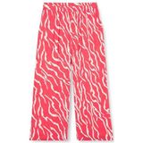 KAFFE - Damesbroekjes - Cayenne/Ant. Witte Zebra Print - Korte Lengte - Brede Pijpen - Elastische Taille