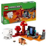 LEGO Minecraft Hinderlaag bij het Nether-portaal Actie Speelgoed voor Kinderen en Gamers met Confrontaties en Bekende Personages, Cadeau voor jongens en meisjes vanaf 8 Jaar 21255