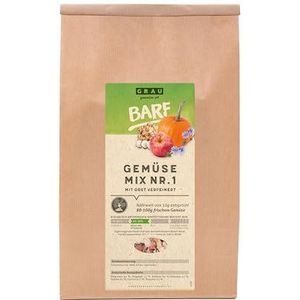 GRAU - het origineel - Gedroogde groenten met fruit voor BARFen voor honden - ''Groentenmix nr. 1'', 1 st. (1 x 1,2 kg)