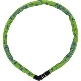 ABUS Steel-O-Chain 4804C SYMBOLS kettingslot - Combinatieslot voor kinderfietsen - ABUS veiligheidsniveau 3 - 75 cm - Geel/Groen