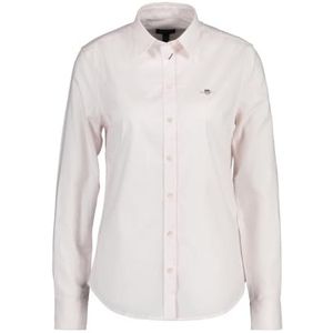 GANT Dames Slim Stretch Oxford Stripe Shirt Klassiek hemd, Light Pink, Standaard, lichtroze, 40