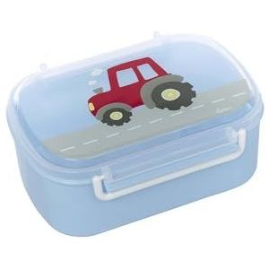 SIGIKID 25.200 Broodbox, tractor, broodbox, BPA-vrij, voor meisjes en jongens, aanbevolen vanaf 2 jaar, blauw/rood