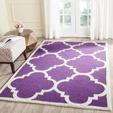 Safavieh Gestructureerd tapijt, CAM140, handgetuft wol, paars/ivoor, 152 x 243 cm