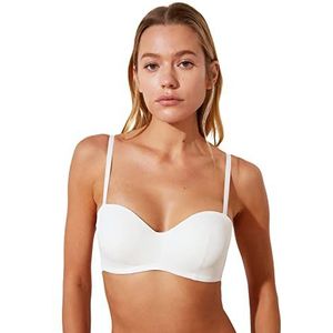 Trendyol Dames White Push up Whole Cap Bra, 80B
