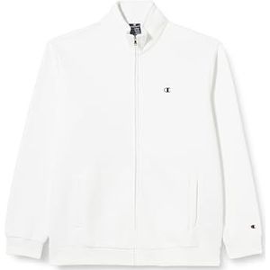Champion Legacy Basics-Poly-Fleece Full Zip Sweatshirt voor heren, Wit, S