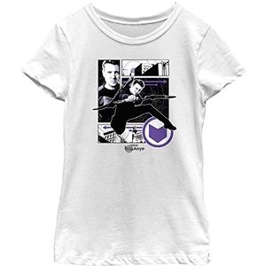 Marvel Hawkeye Mash Up Poster Meisjes T-shirt, wit, XS, wit, XS, Wit, XS, Wit, XS