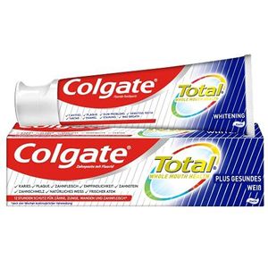 Colgate Total Plus Tandpasta, gezond wit, 75 ml, superieure bescherming voor tanden, tongen, wangen en tandvlees