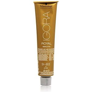 Schwarzkopf Igora Royal Absolutes Permanent Anti-Age Color Crème 9-60 extra lichtblond chocolade natuur, per stuk verpakt (1 x 60 ml)