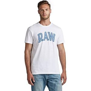 G-STAR RAW Heren RAW University T-shirt, wit (White 336-110), XS, wit (wit 336-110)., XS