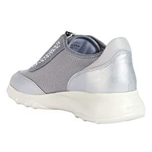 Geox Dames D ALLENIEE Sneaker, LT Grey/Silver, 35 EU, Lt Grey Silver, 35 EU