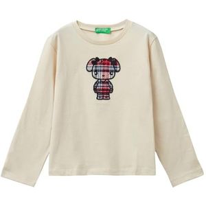 United Colors of Benetton T-shirt voor meisjes en meisjes, Wood Ash 1j4, 5 jaar