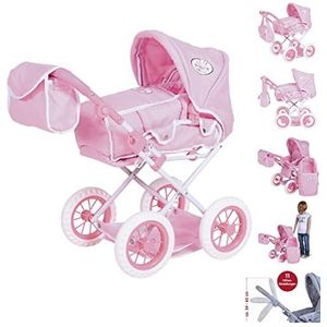 Knorrtoys Ruby poppenwagen - Prinses witte roos.