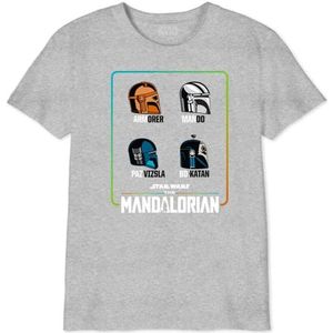 Star Wars Mandalorian - Mando Warriors Group BOSWMANTS069 T-shirt voor jongens, grijs gemêleerd, maat 06 jaar, Grijs Melange, 6 Jaren