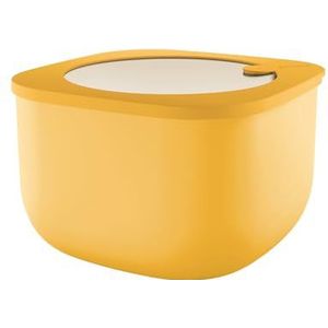 Guzzini - Kitchen Active Design, STORE&MORE BIO, Grote Hermetic Container voor Koelkast/diepvries/Magnetron (L) - Mangogeel, 19,5 x 19,5 x h12,3 cm | 2800 cc - 170724236