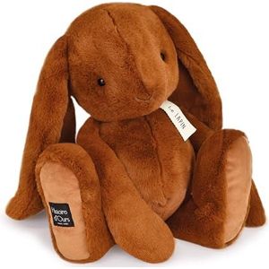 HISTOIRE D'OURS - Groot pluche konijn – collectie LE LAPIN – kleur Capuccino – metgezel zachtheid en knuffels Infinis – 50 cm – onvergetelijk cadeau-idee voor kleine en grote kinderen – HO3247