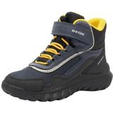 Geox Jongens J Simbyos Boy B ABX Sneakers, Navy Yellow, 37 EU