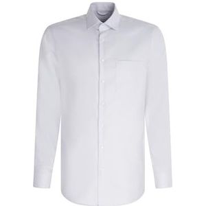 Seidensticker Zakelijk overhemd voor heren, regular fit, strijkvrij, kent-kraag, lange mouwen, 100% katoen, lichtblauw, 40