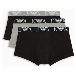 Emporio Armani Heren 3-Pack Trunk, Zwart/Steen/Zwart, XXL, Zwart/Steen/Zwart, XXL