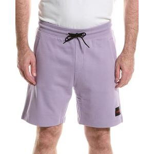 HUGO Heren Big Square Logo Jersey Shorts Joggingbroek, Lavendel Hill, L