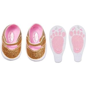 Baby Annabell Gouden Schoenen met Binnenzolen 710272 - Gouden Fonkelende Schoenen voor Poppen van 43 cm - Geschikt voor Kinderen vanaf 3 Jaar