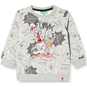 United Colors of Benetton Sweatshirt met ronde hals en lange mouwen voor kinderen en jongeren, Grijs 72 V, 3 jaar