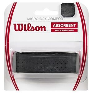 Wilson Overgrip, Micro-Dry Comfort, BasisOvergrip, Unisex, Zwart, 1 Pack, WRZ4211BK