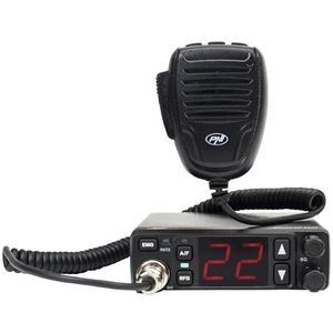 PNI Escort HP 5500 CB-radiostation, multistandaard, 4W, AM-FM, 12V/24V, ASQ, RF-versterking, sigarettenaansteker inbegrepen Black