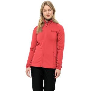 Jack Wolfskin Baiselberg Fz W Fleecejas, felrood, maat L dames, Helder rood, L