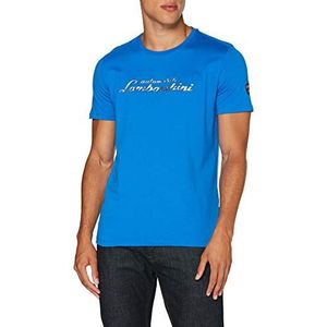 Automobili Lamborghini T-shirt voor heren, Medium Blauw, XXL
