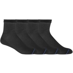 Dr. Scholl's Men's 4 Pack Diabetic and Circulatory Non Binding Ankle Casual Sock, Black, Shoe Size 7-12 US