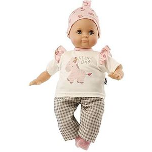 Schildkröt pop Schlummerle (32 centimeter, met schilderhaar en blauwe slaapogen, kleding roze/wit/grijs, vanaf 36 maanden, speelgoedpop) 2432256