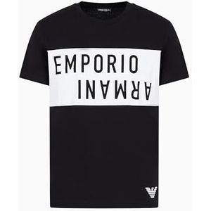 Emporio Armani - T-shirt - Zwart-Wit - Ronde Hals - Korte Mouwen - 100% Katoen