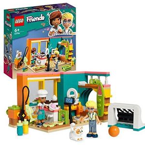 LEGO 41754 Friends Leo's kamer Speelset met Bakthema, Kleine Set Speelgoed voor Meisjes en Jongens met 2023 Personages Minipoppetjes en Huisdier Figuur, Klein Cadeautje