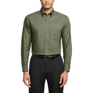 Van Heusen Men's Dress Shirt Regular Fit Oxford Solid, Dark Green, 14.5""-15"" Neck 32""-33"" Sleeve