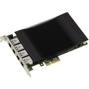 KALEA-INFORMATIQUE PCIe x4 netwerkcontrollerkaart met 4 poorten 2,5 Gigabit RJ45 Power Over Ethernet PoE+ 30W per poort. Intel I226 industriële chipset