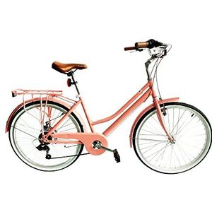 Versiliana Vintage fietsen - City Bike - Resistene - Praktijk - Comfortabel - Perfect voor stadsmovers (PINK, DAMES 26"")