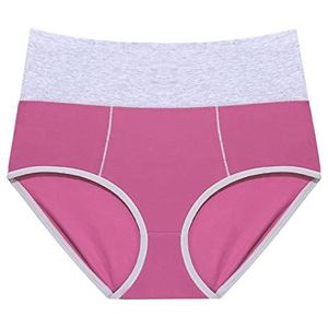 BRGUR Vrouwen katoenen ondergoed hoge taille volledige dekking dames slipje (normale en grote maat), Multi1-3 Pack, XL