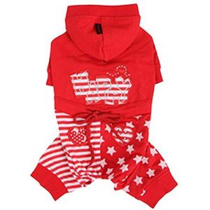 Puppia PAMA-OP958 Happy Star jogging sweater, L, rood
