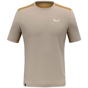 Salewa - Puez Hyb Dry T-shirt - Korte Mouwen - Blauw - Polykatoen