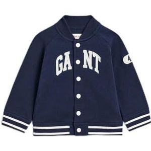 GANT - Sweatjack - Unisex - Grijs - Biologisch Katoen