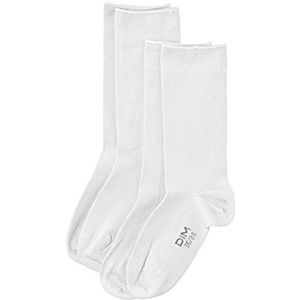 DIM Dames Algodón Modal Sokken, Wit (Blanco 013), 2/5 (Pack van 2), Wit (Blanco 013), one size